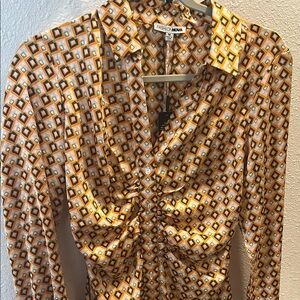 Fashion Nova Women's Geometric Print dress long sleeve